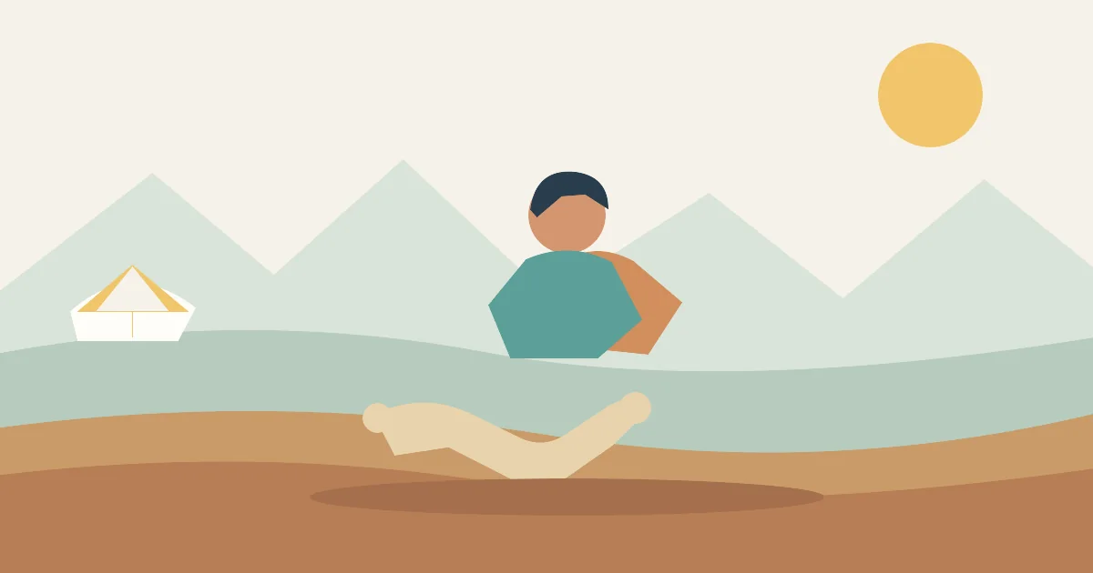 Paleontóloga estudiando un fósil en una excavación geológica